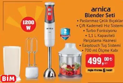 ARNİCA BLENDER SETİ ARNİCA BLENDER SETİ